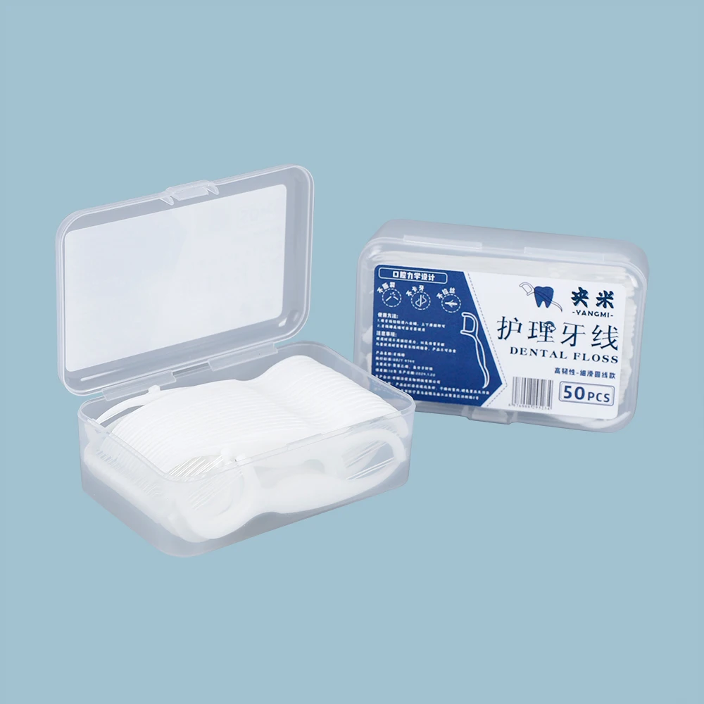 Natural Dental Floss Picks Eco Friendly Mint Flavored Floss Pick Vegan Dental flosser