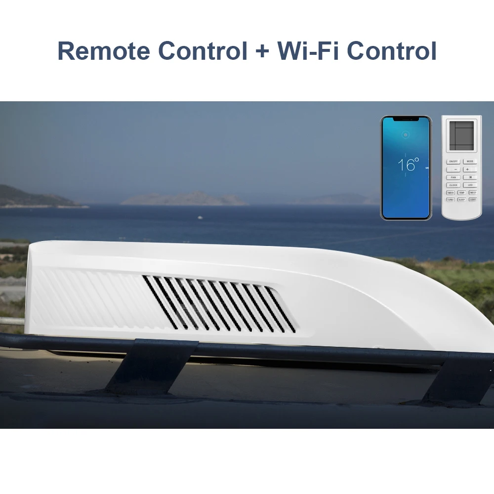 R32 220V Gree Puremind RV Caravan Air Conditioner Rooftop Car Air Conditioning Cooling Heating 9000Btu 12000Btu Multi Function