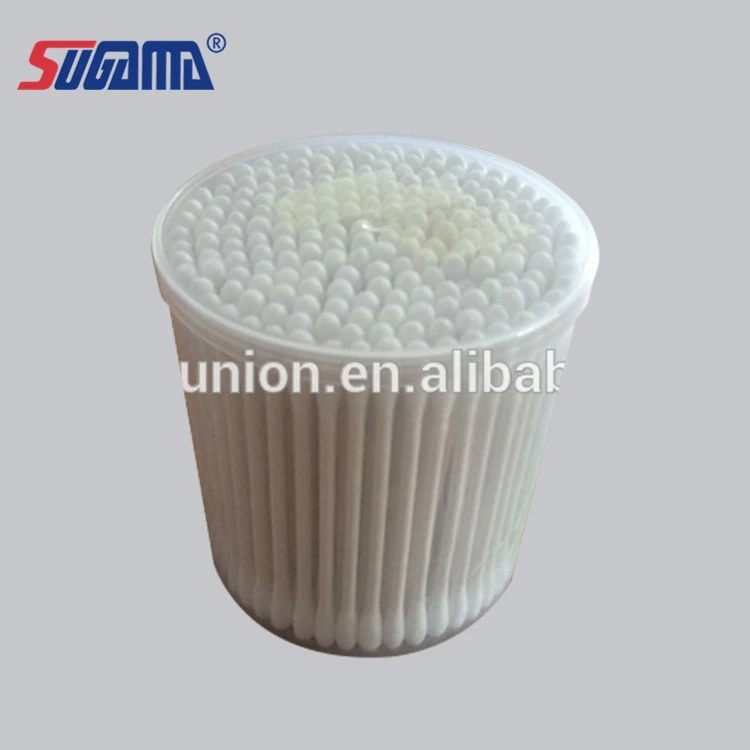 wholesale high quality medical wooden stick cotton swab buds