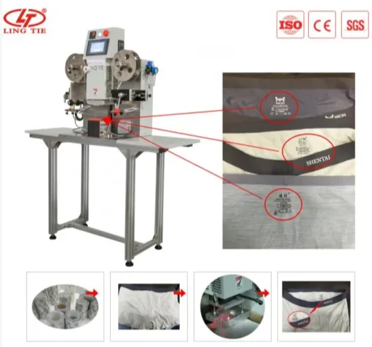Hot Stamping Label Logo Transfer Machine Automatic T-shirts Logo Print