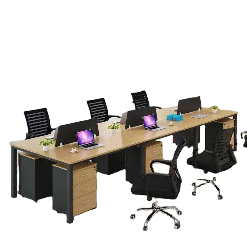 Factory custom made Modern combination simple staff office computer desk table open working Office chair furniture