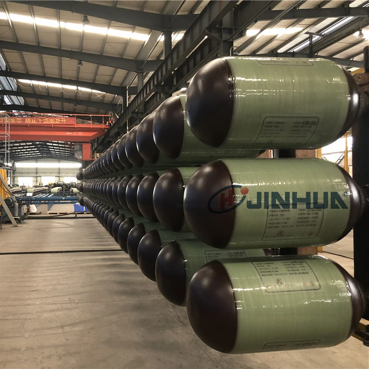 ISO11439 Standard Steel Liner Glass Fiber Hoop Wrapped 406mm 150L CNG Cylinder For Veicle