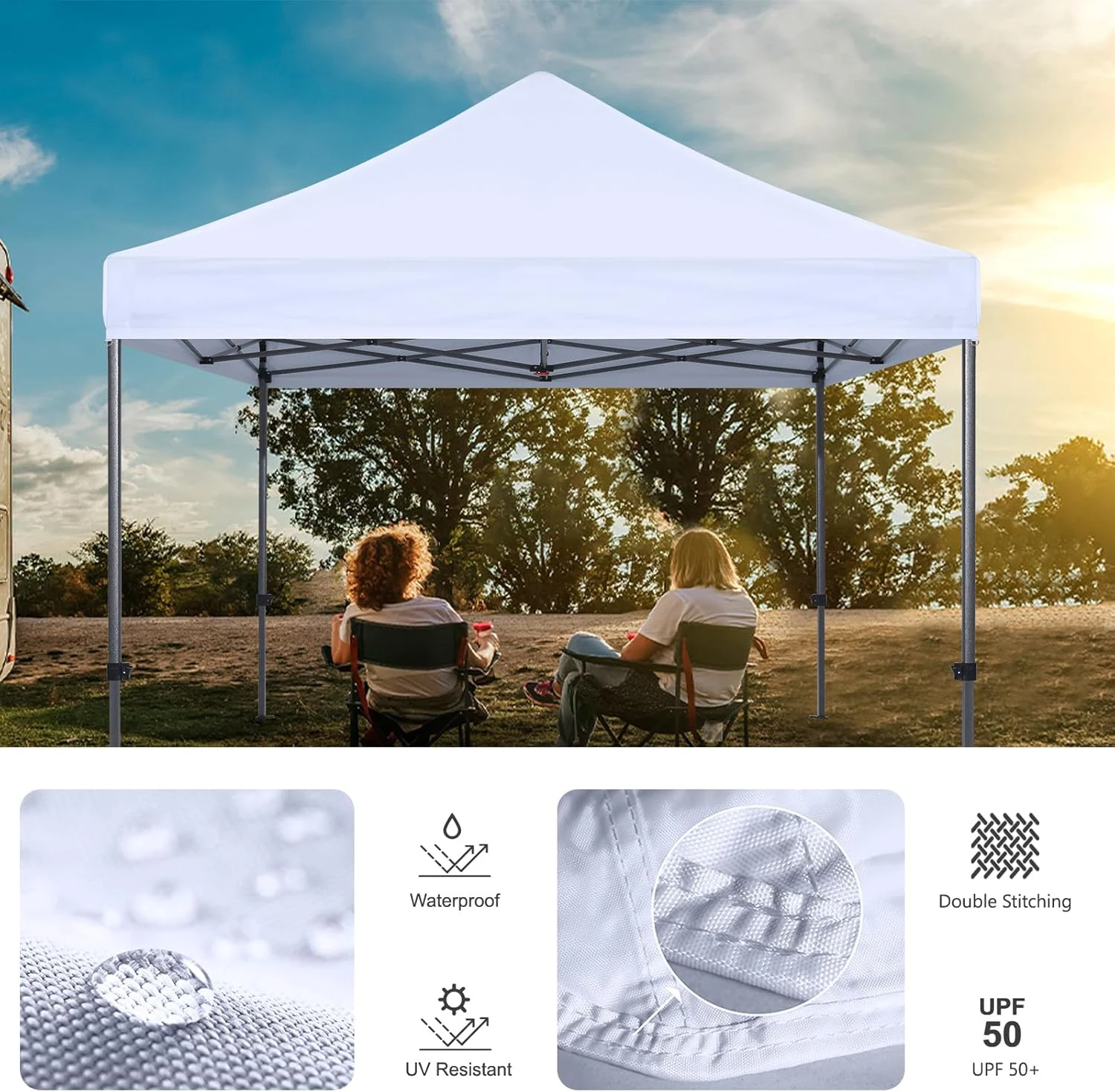 Roof Top Tent Square Tenda Outdoor Pop Up Canopy Purple 3x3m 3x4.5m 3x6m