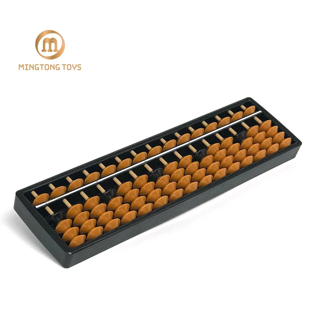 Promotional customizable beads color plastic 15 rod mental math arithmetic tool abacus soroban