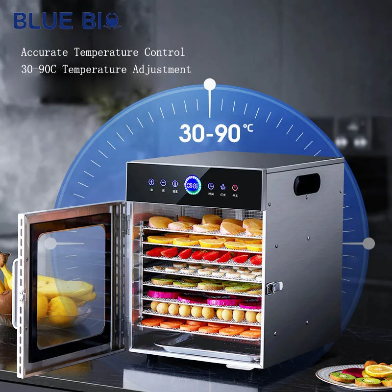 Dehydrator-Food Trays 8-layer Commercial Strawberry Dehydrating Fruit Vegetables Dryer Machine Dehydrator Fruit Food Dryer