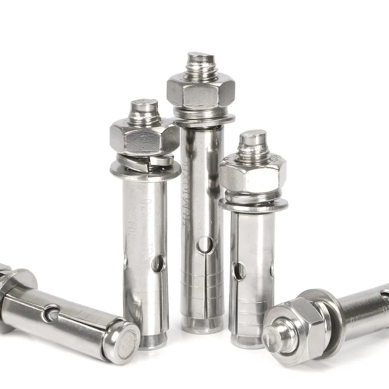 High Strength 304 Fasteners External Hex Expansion Screw Hollow Wall Anchors Concrete Wedge Sleeve Anchor Expansion Bolt