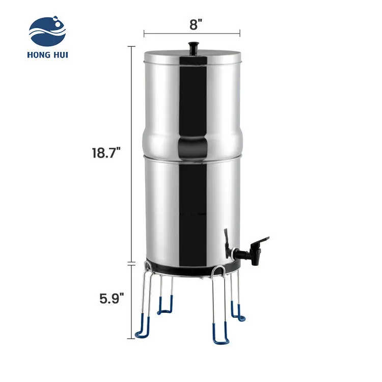 outdoor stainless steel gravity fed water filter