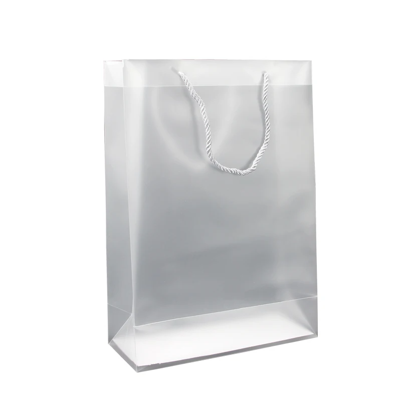 High quality plastic makeup cosmetic clothes PVC transparent tote bag blank handbag