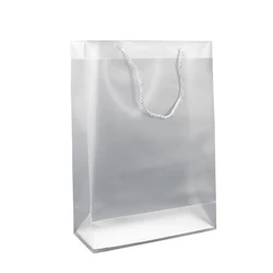 High quality plastic makeup cosmetic clothes PVC transparent tote bag blank handbag