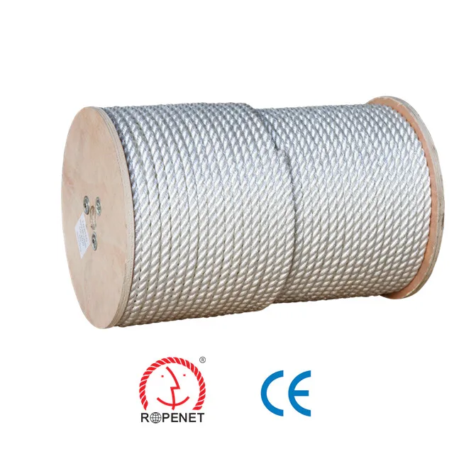 white nylon 3 strands twisted rope high quality twisted rope