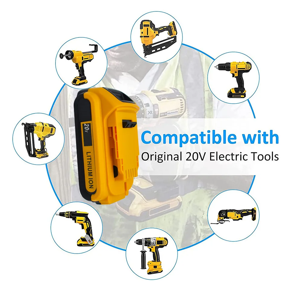 Applicable to DEW18V20V power tool DCD996 lithium battery DCB118 hand drill rechargeable battery pack