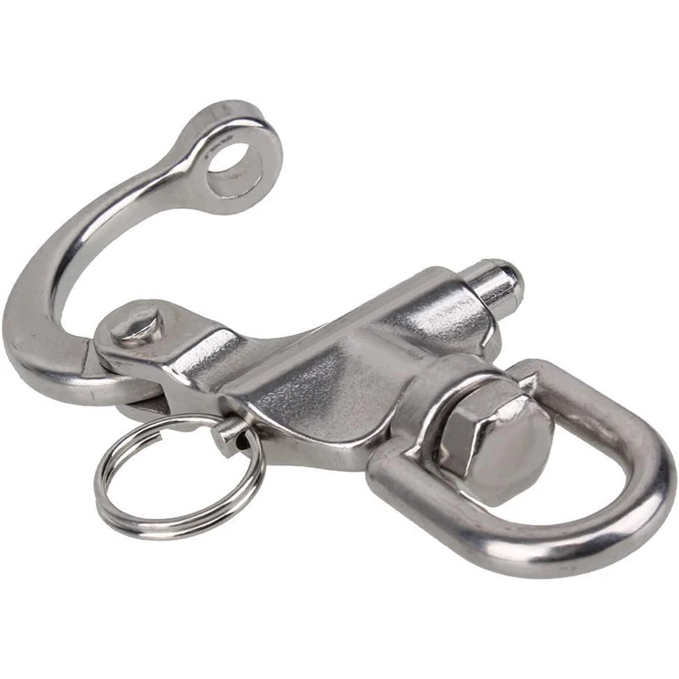 316 stainless steel 35mm 1 3/8 inch single eye snap swivel shackle quick release