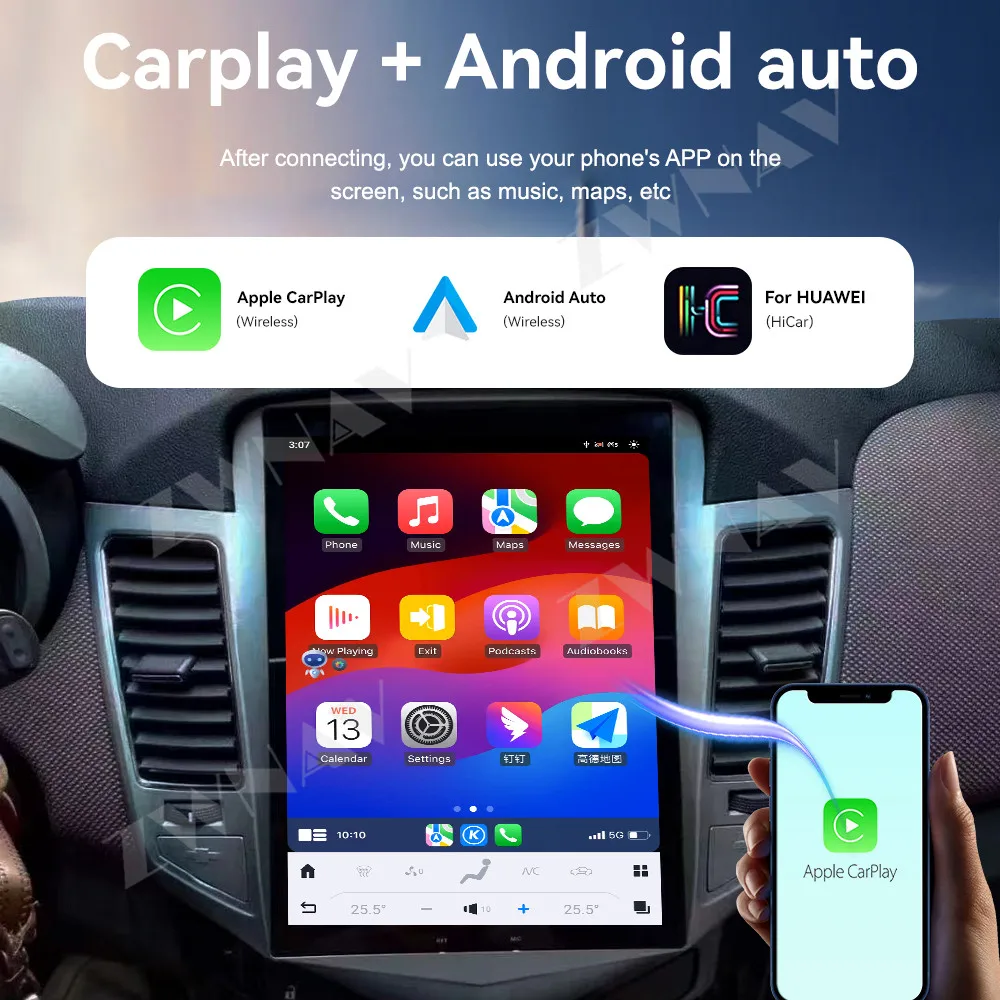 ZWNAV 10.4 Inch Carplay For Chevrolet Cruze 2009-2012 Car Radio GPS Navigation Multimedia Video Player Car Stereo Head Unit