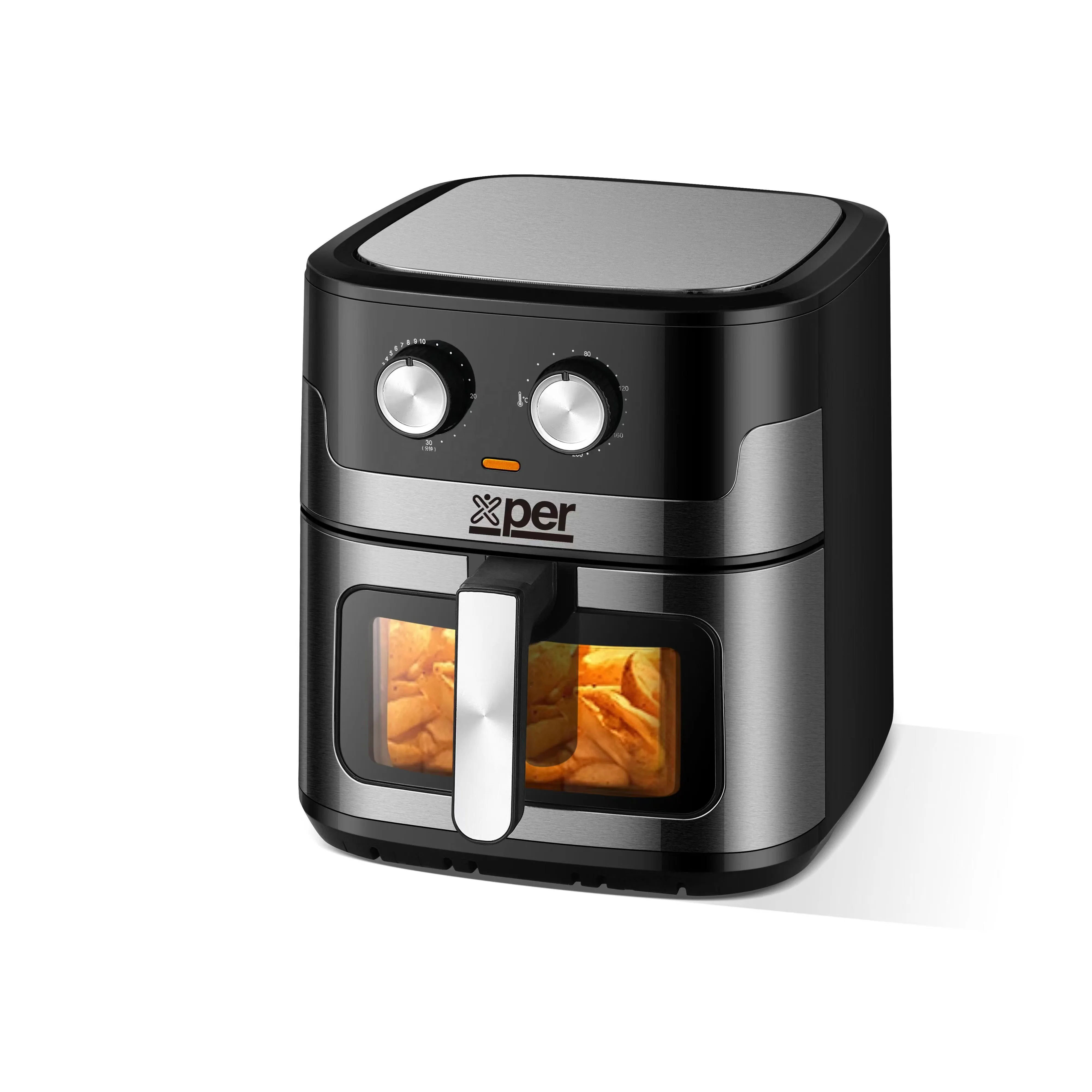 China sale stainless steel commercial glass electric digital industrial small dual double de 8l machine oven smart air fryers