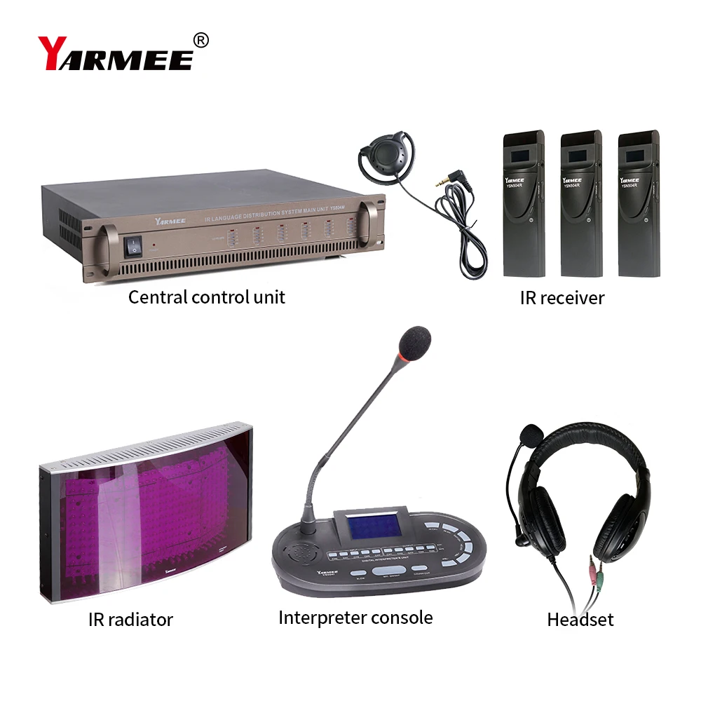 OEM Available Eight-Channel Wireless Simultaneous Translation Convention Equipment Audio Conference System Large-Scale Events