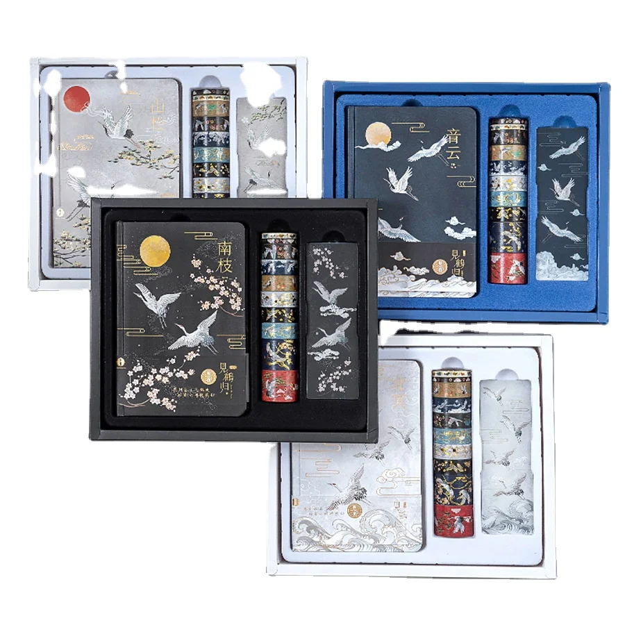 New Sale Limited Children Adult Stationery Gift High Quantity Chinese Style Full Color Page Diary Stationery Set