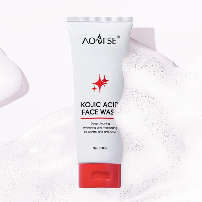 skin care deep cleansing gel wash facial cleanser own logo whitening kojic acid face wash