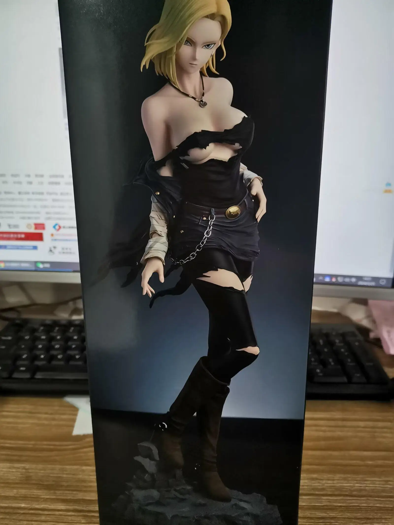 29.5CM Japanese Cartoon Manage Figurine Dragon Sexy Girls Android No.18 Sexy Girls PVC Anime Figure Statues For Adult