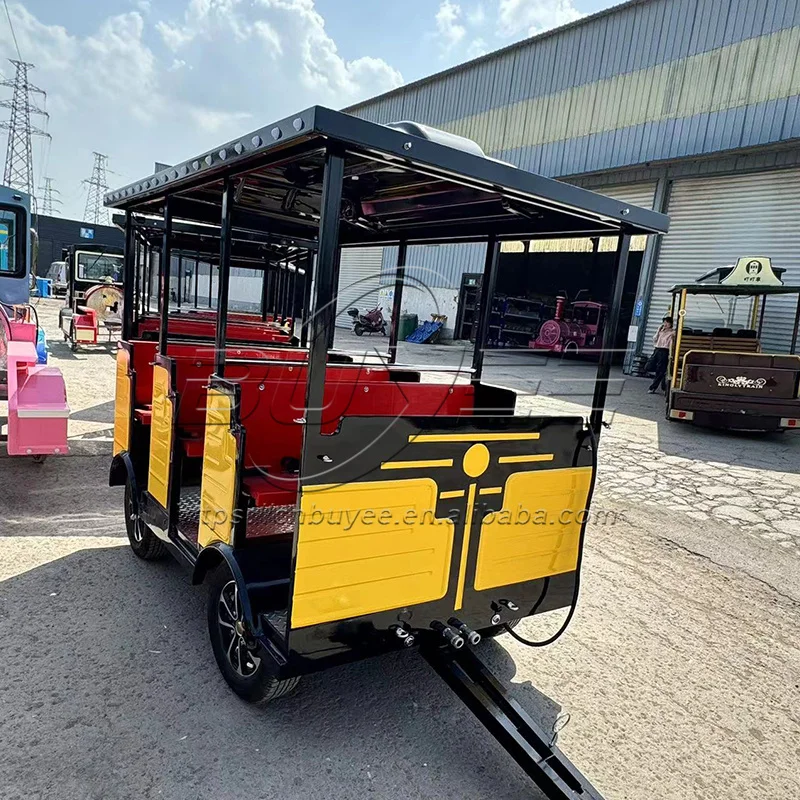 Commercial Rental Classic Retro Steam Sightseeing Train 29 Seats Electric Trackless Train Rides