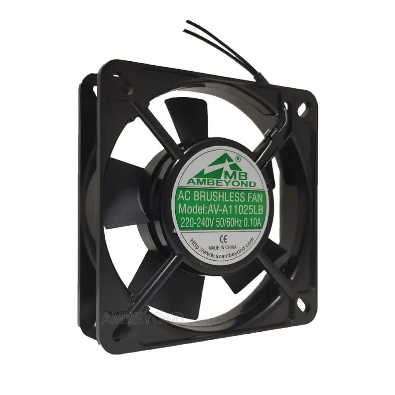 AMBEYOND 110x110x25mm 1800/2400RPM 110mm 25mm AC Aluminum frame fan