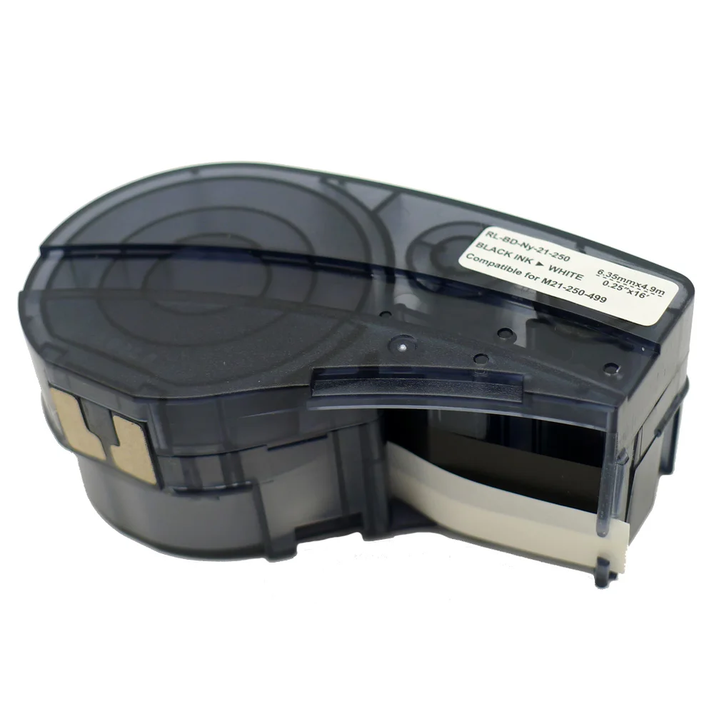 Совместимость 6 35 мм M21-250-595 виниловая наклейка лента черный на белом фоне для BMP21 плюс лаборатории принтер этикеток