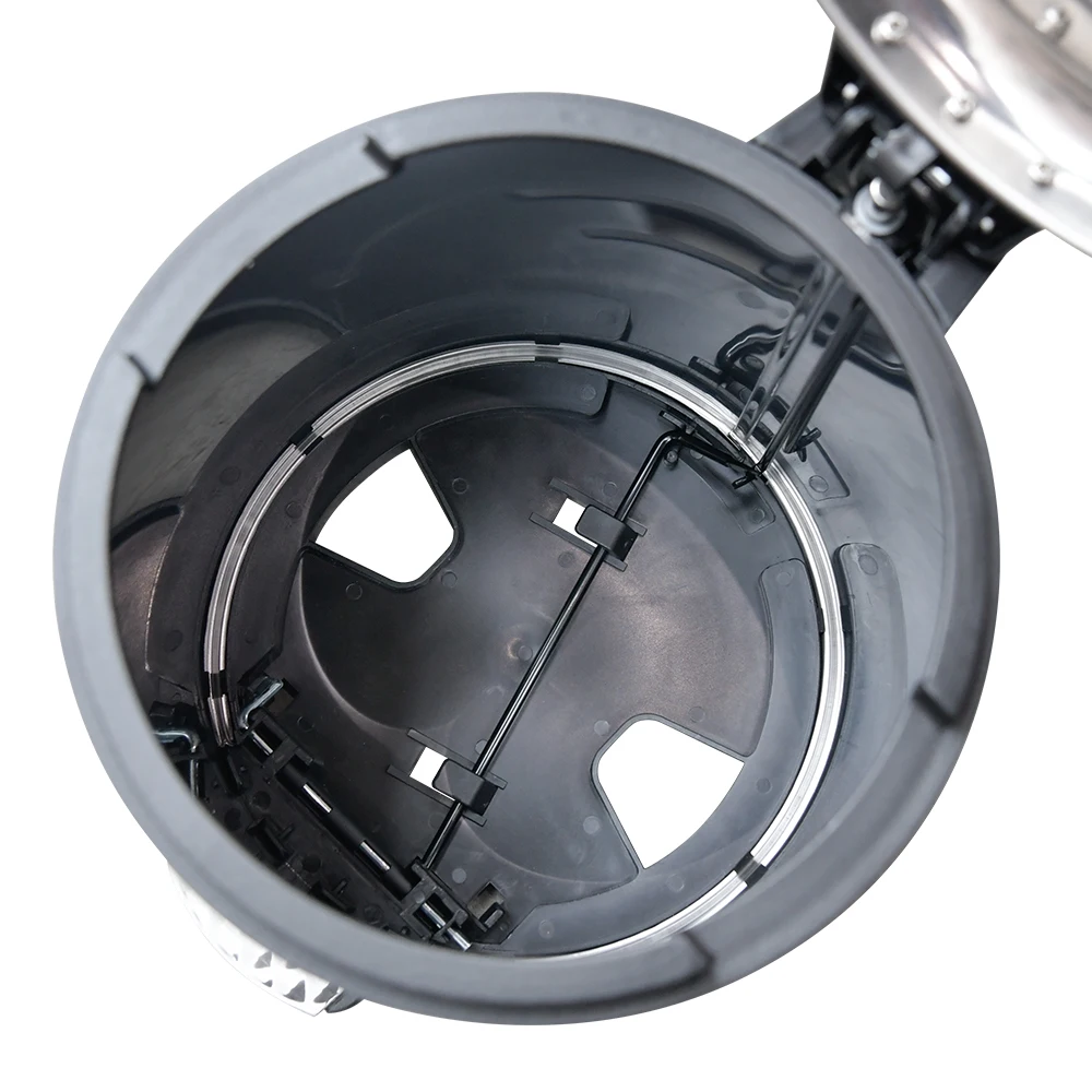 Stainless Steel 1.3 Gallon/5 Liter Round Step Trash Wastebasket Garbage Container Bin with Lid for Bathroom Powder Room Kitchen