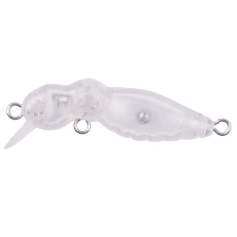 45mm 2.6g  Fishing  Bait Artificial fishlures Transparent Unpainted Body Fishing Bees Blank