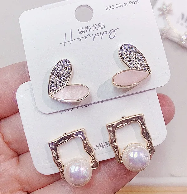 2023 wholesale jewelry cheap price hypoallergenic crystal star zircon jewelry mixed studs earring for women