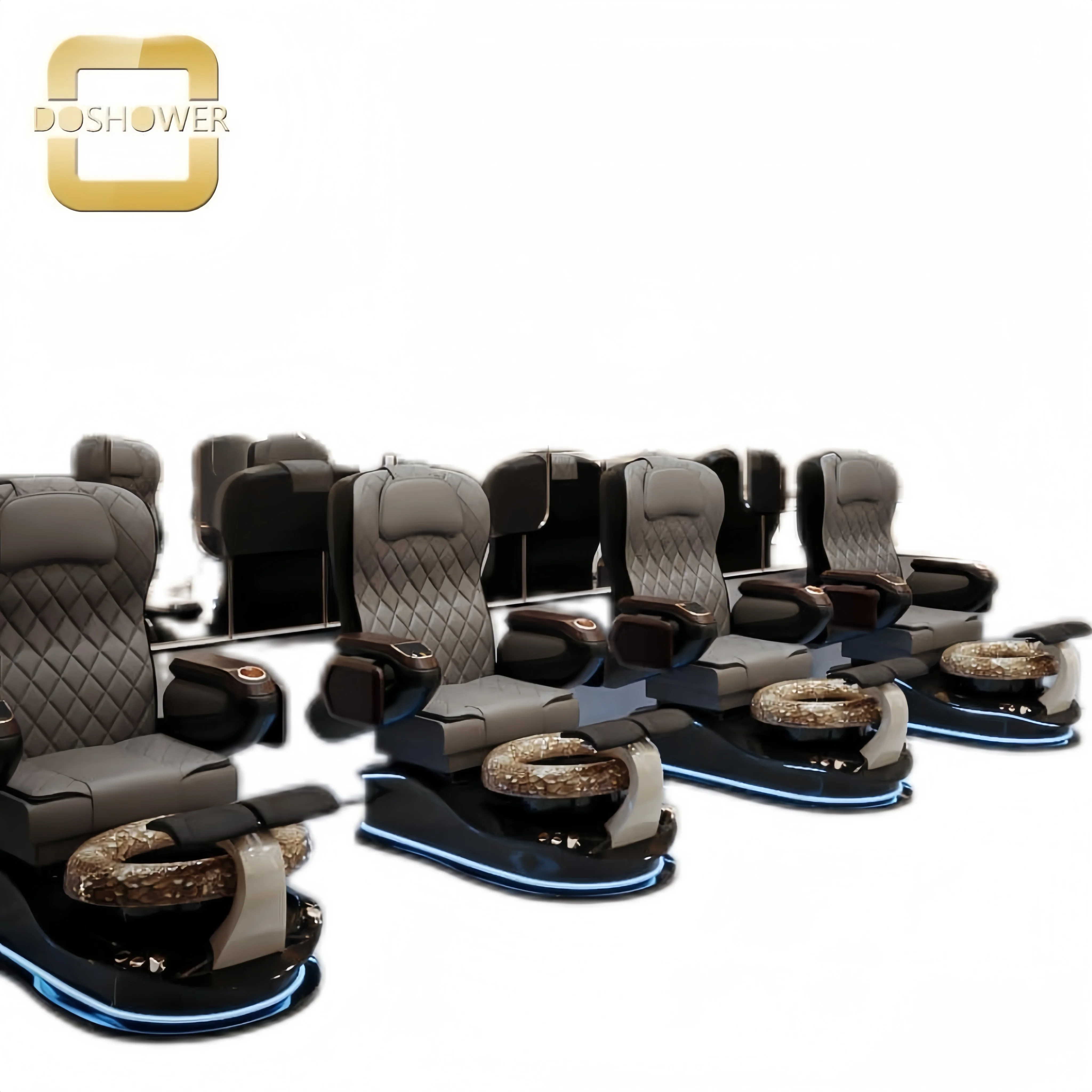 Nail salon wine cabinet equipment for luxury human touch full body massage spa of pedicure salon bar chair