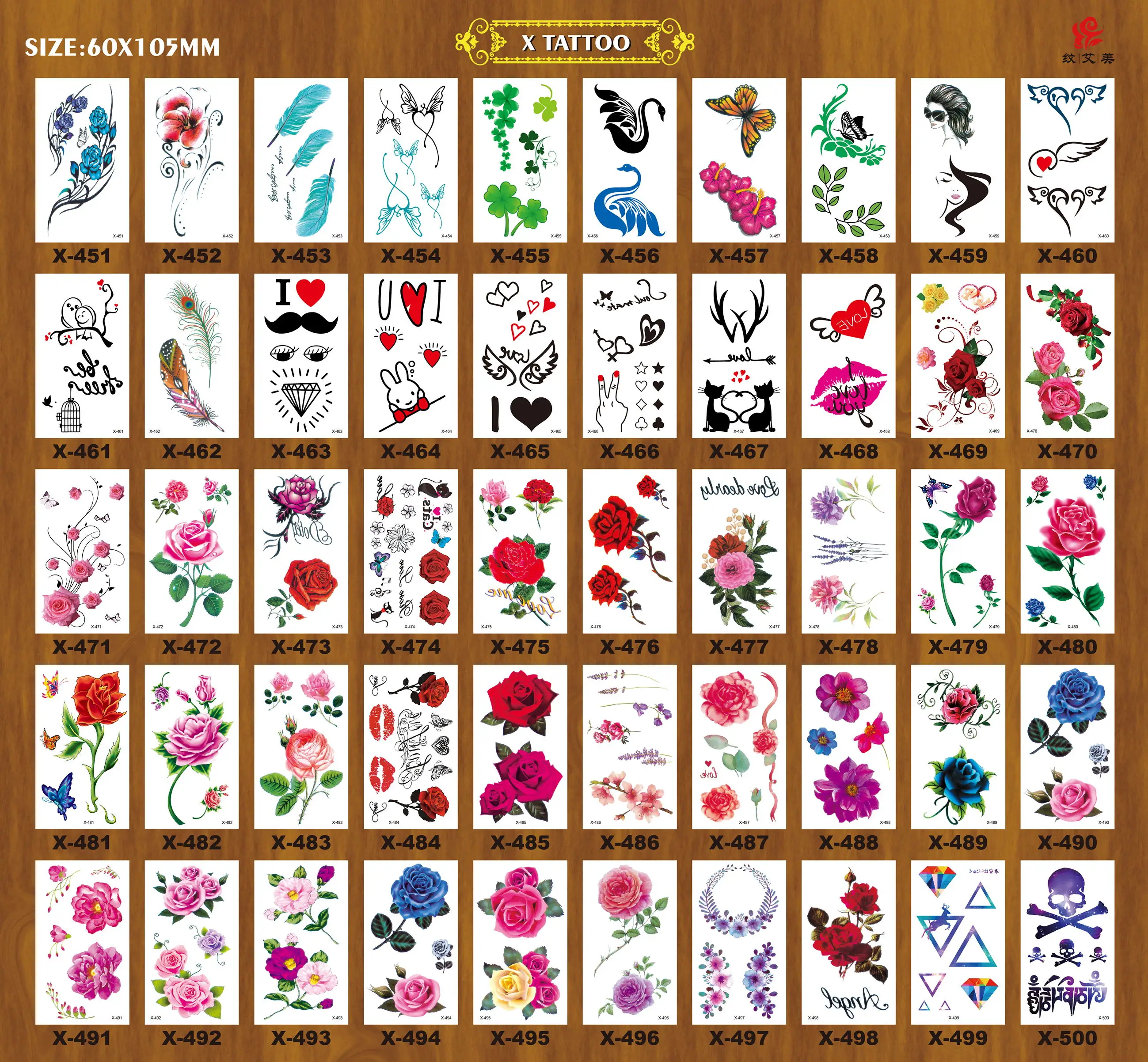 custom tattoos temporary keep 7 days cute body sticker waterproof temporary tattoo stickers