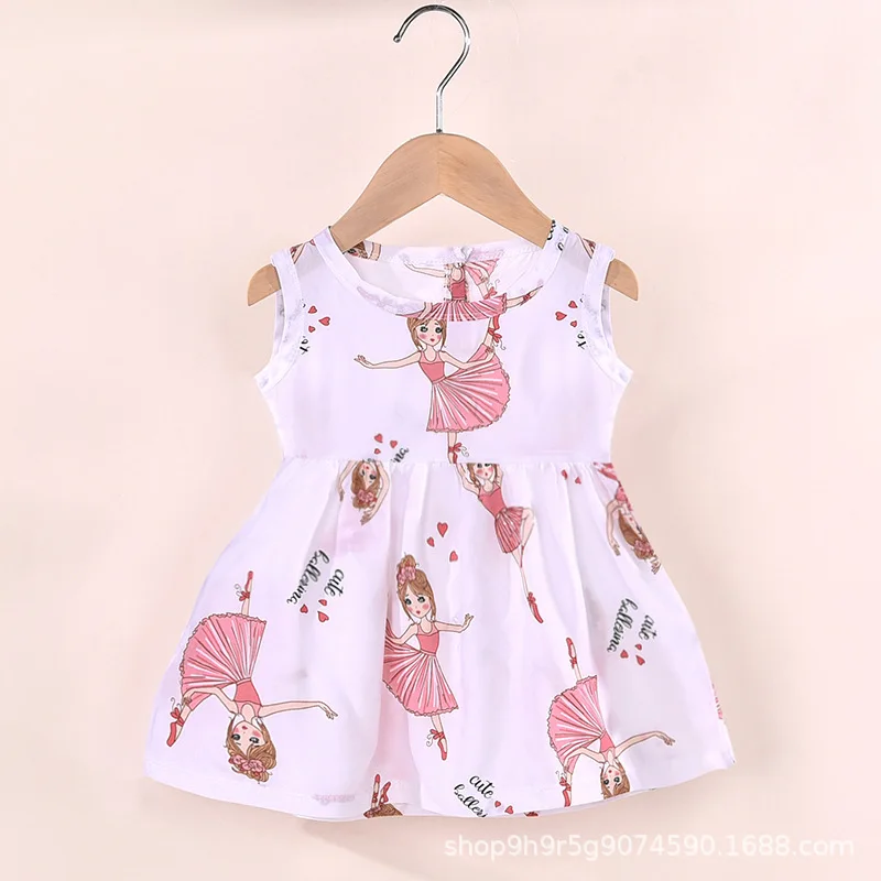 Children Girl Clothing Kids Clothes Cotton Silk Flower Girls Dress Summer Wholesale Baby Clothes Girl