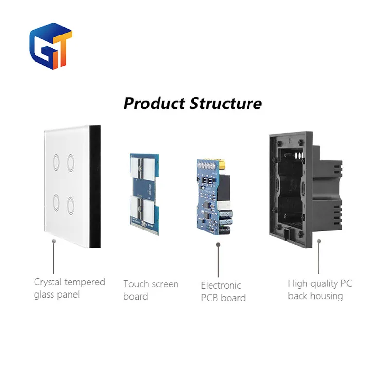 HOT SELLING intelligent switch to improve life Tuya wifi Zigbee of 2 gang smart switch 1071ZC-2