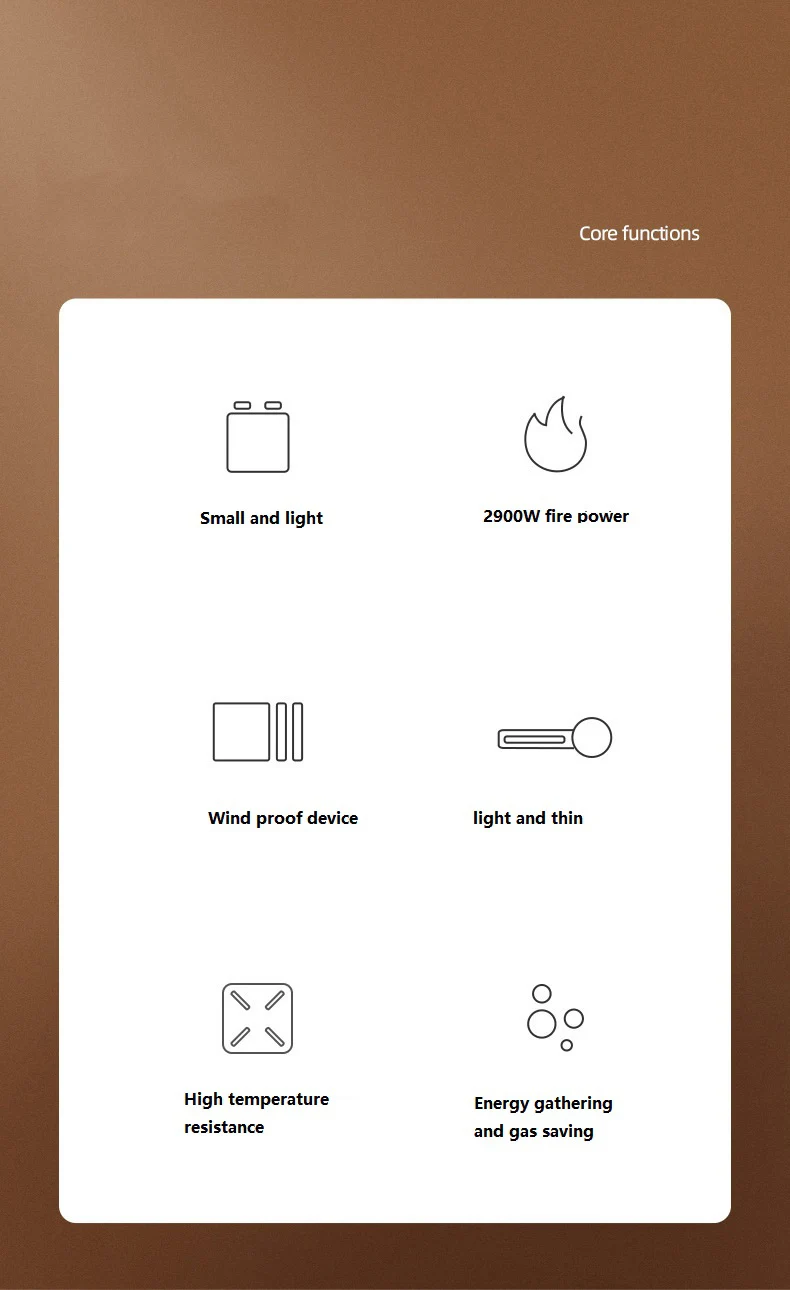 Camping For Family Cooker Stove Picnic Gas Powered Portable Card Type Heating