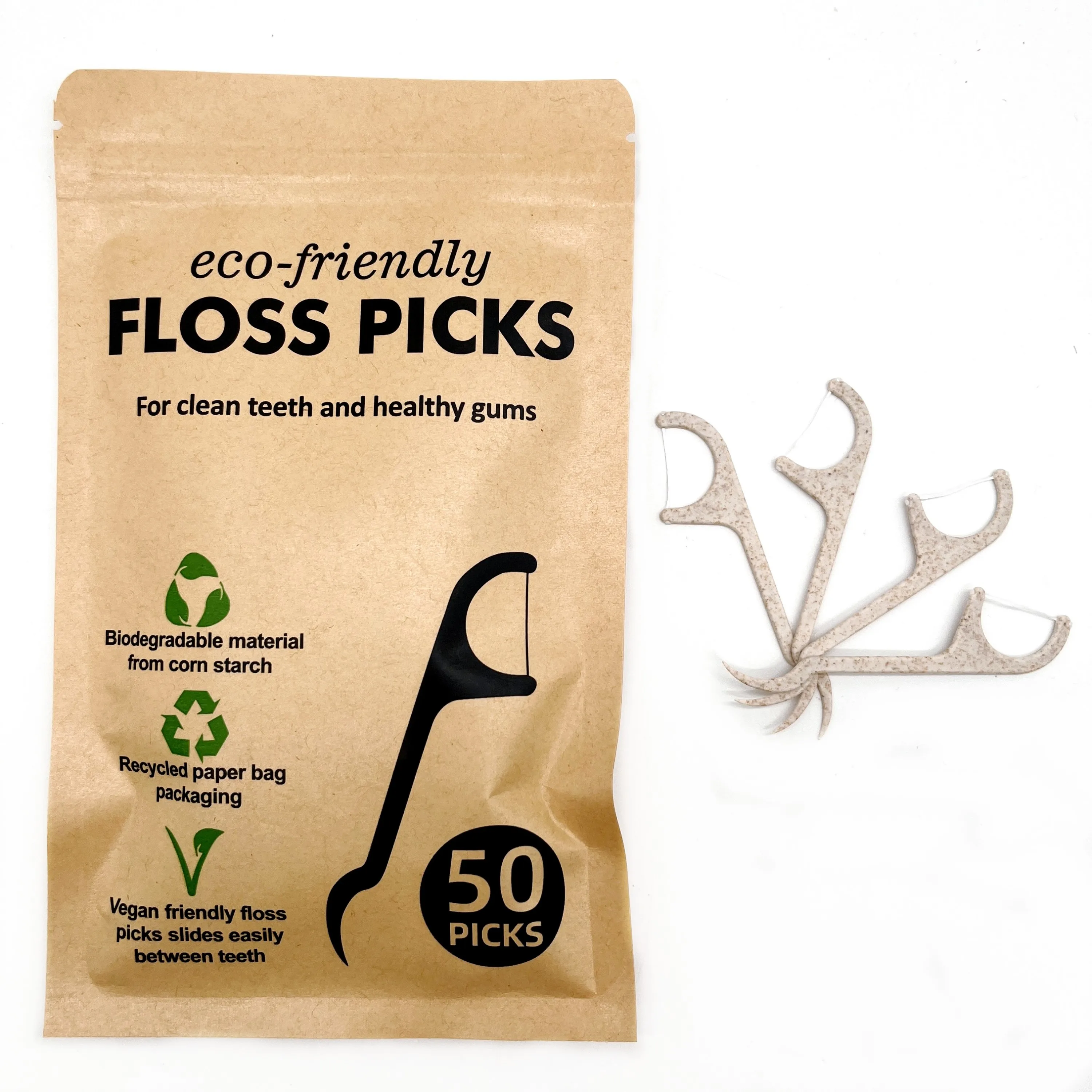 High quality Dental Flosser silicone toothpicks with soft bristle Soft Dental Floss picks