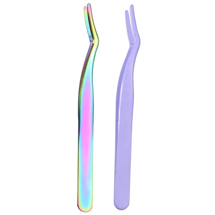 Wholesale Beauty Care Tools Makeup Eyebrow Tweezers Eyelash Extension Tip Useful Tweezers