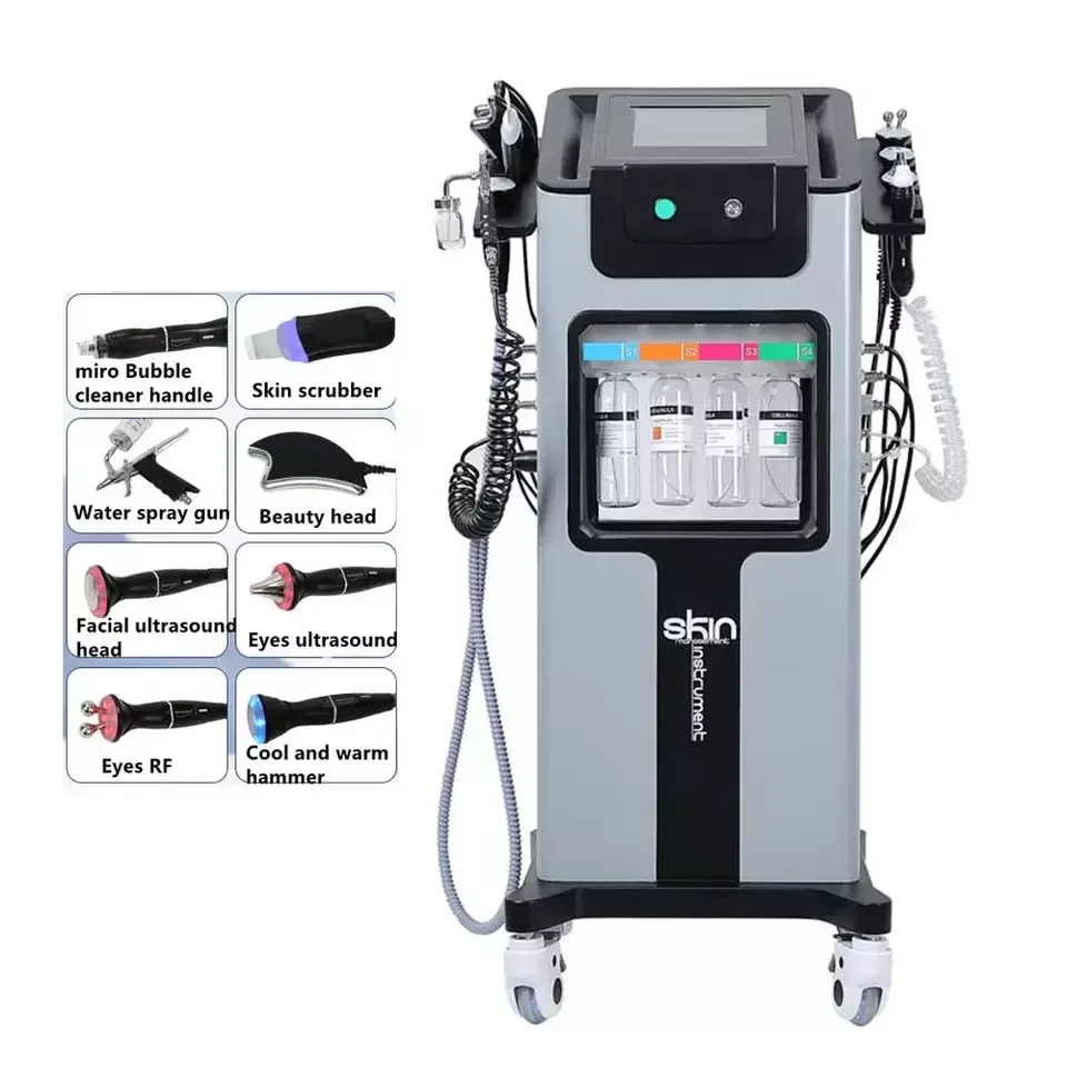 9 in 1 Multifunction Facial Microcurrent Oxygen Injection Machine with Factory Price Deep Cleansing oxygen review