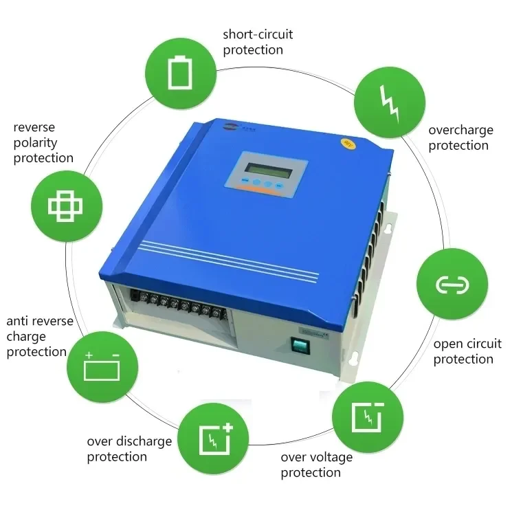 Hot selling hybrid 1kw  2kw 3kw pwm generator charge controller 24v/48v/96v solar wind hybrid charge controller