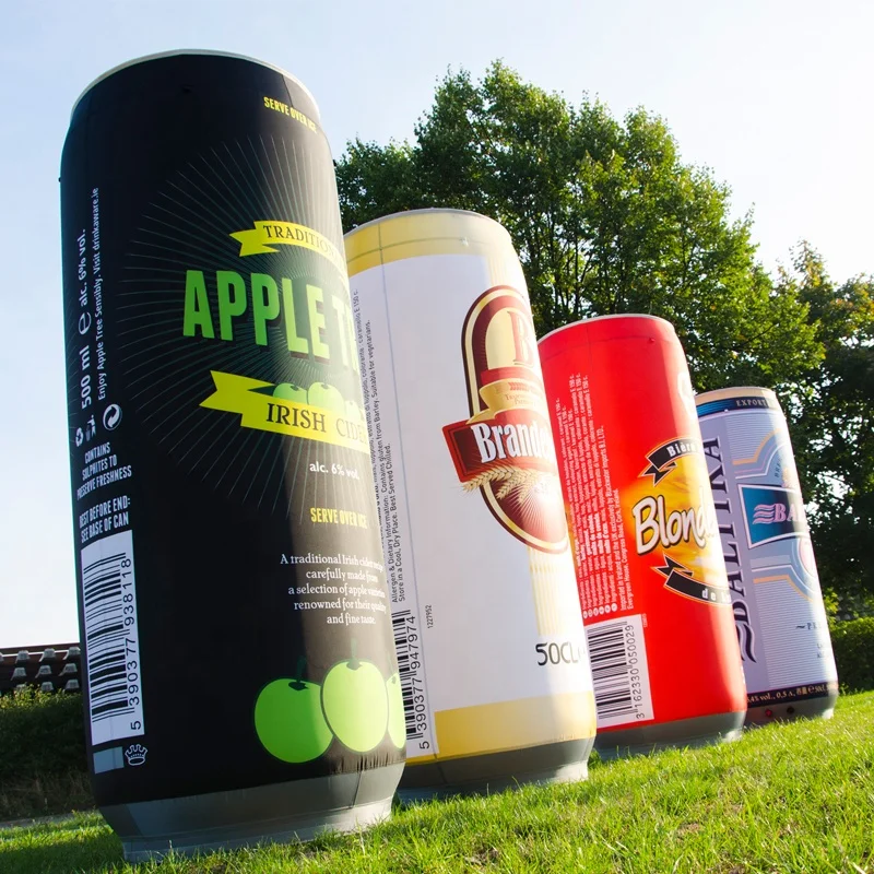 Custom inflatable product inflatable beer soda can bottle