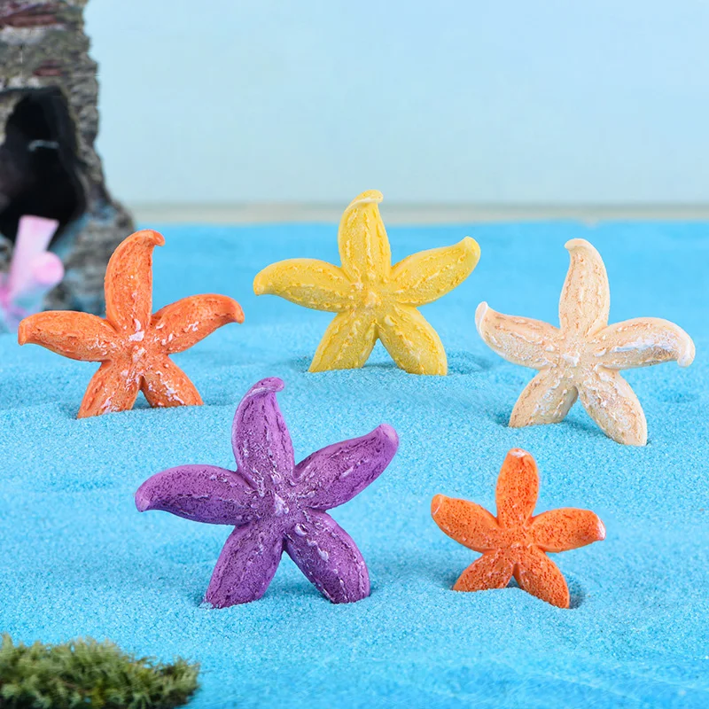 Simulation Starfish Water Fountain Terrarium Fish Tank Beach Miniatures Marine Toys Art Handicraft Garden Aquarium Decoration
