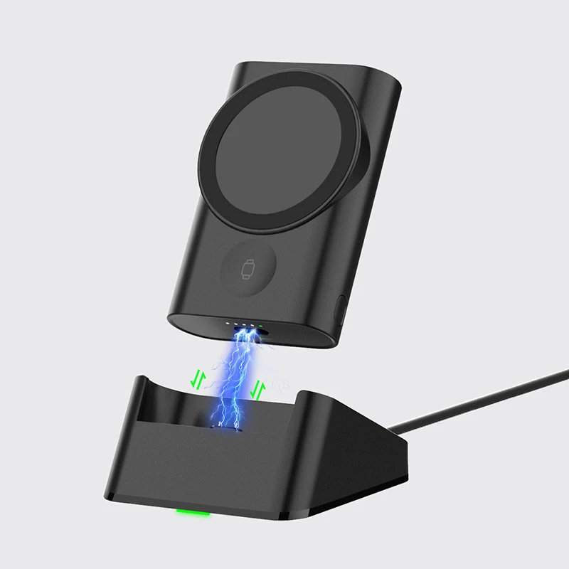 3-in-1 detachable magnetic power bank 5000mAh wireless charger suitable for watches mobile phones and headphone chargers