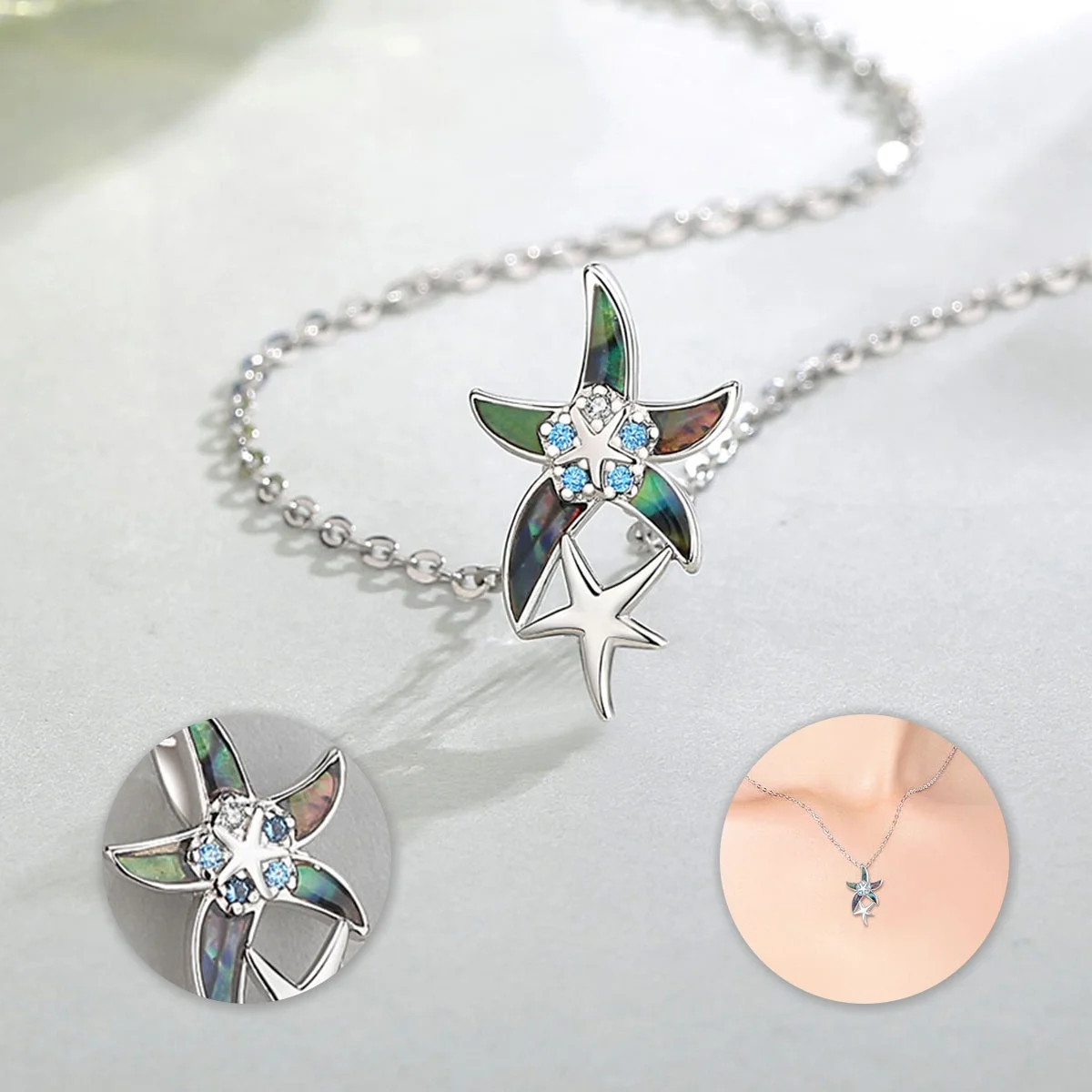 Dainty Jewelry 925 Sterling Silver Sea Animal Whale Dolphin Octopus Turtle Starfish Seashell Pendant Necklaces for Women