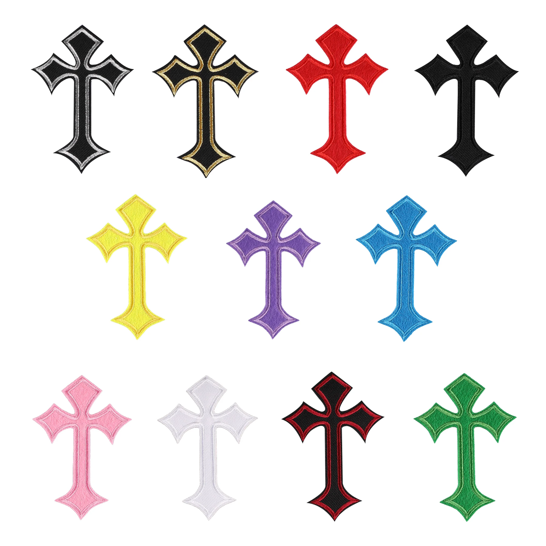 Assorted cross felt handmade embroidery iron on applique patch cross patch
