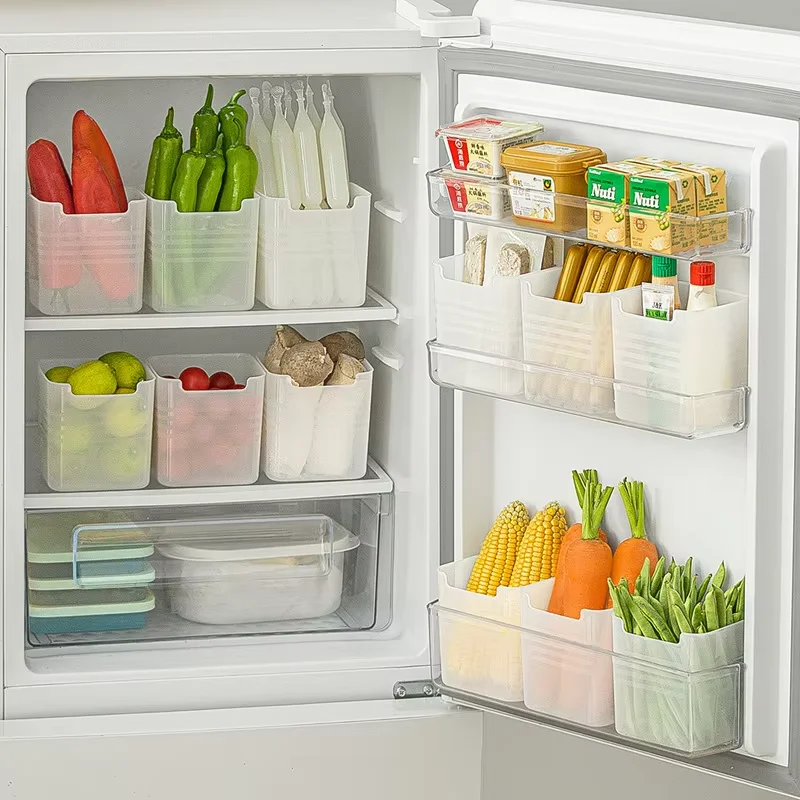 Dooso Refrigerator Storage Container Fresh Keeping Box Reusable Fridge Vegetable Food Organizer Container