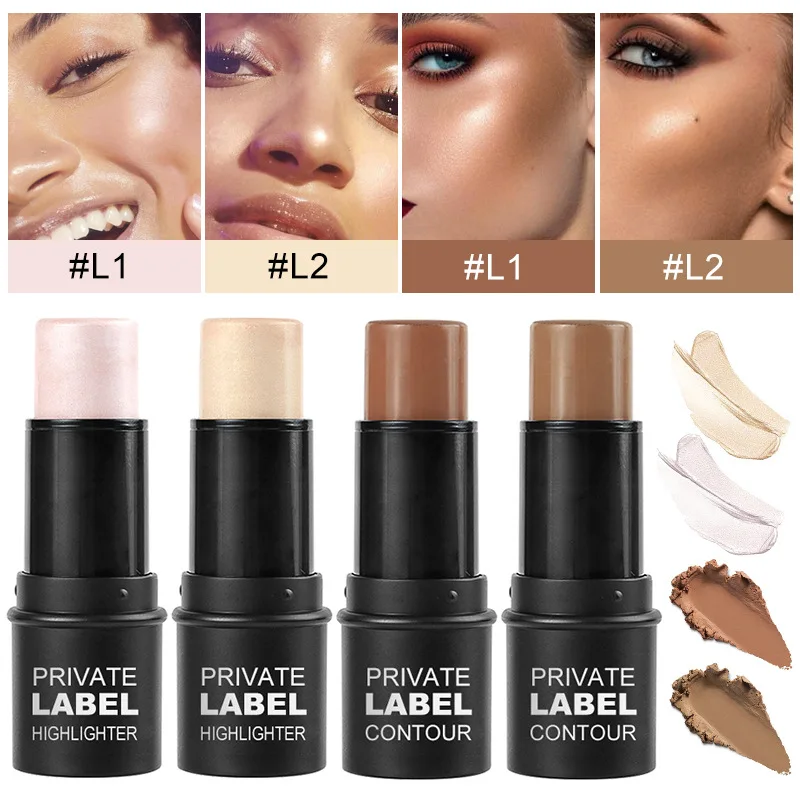 Wholesale Bronzer and Highlighter Promotional Makeup Custom Vegan Cruelty Free Long Lasting Cream Bronzer Contour Stick