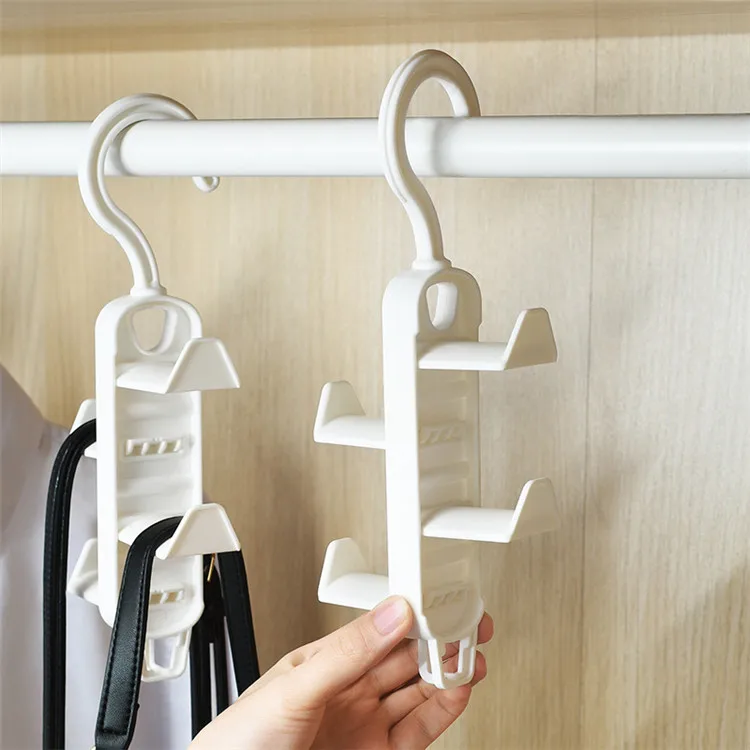 Novelty Double-Tier Plastic Bag Hook Unique Design Multifunction Display Hooks for Home Wardrobe & Living Room