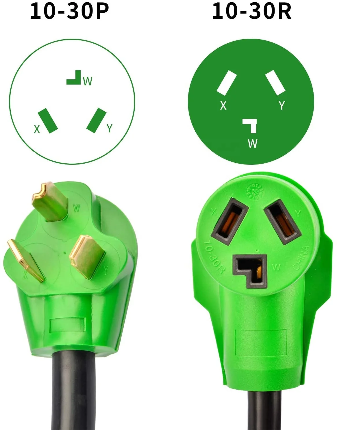 J476 3 Prong Dryer Extension Cord 50 Feet NEMA 10-30P to 10-30R Heavy Duty STW Extension Cord,30Amp 125V/250V 10-AWG