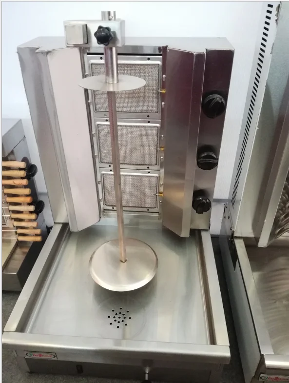 Automatic price of gas small shish kebab doner robot maquina de skewer shawarma griller grill machine usada electric gas burner