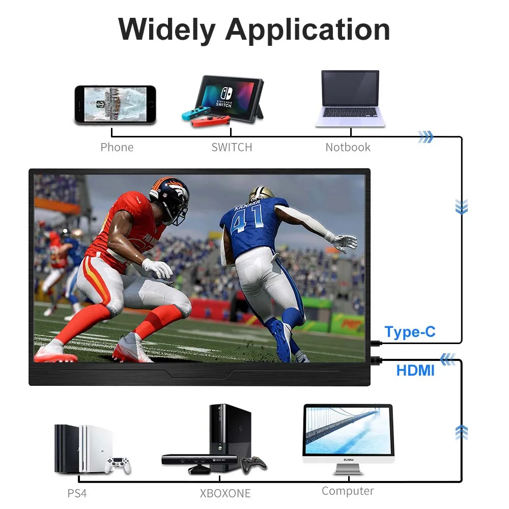 
14 inch multi-function portable monitor 3840x2160 lcd monitors computer gaming Monitor 