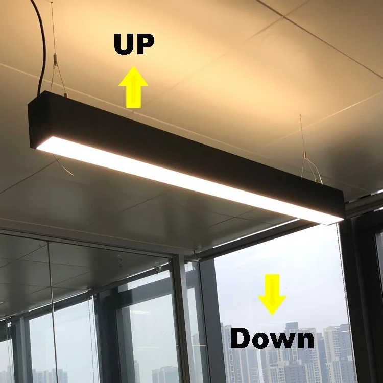 High Quality Aluminum Profile Up and Down Glowing Pendant Lamp 30W 50W Led Linear Light for Indoor Lighting