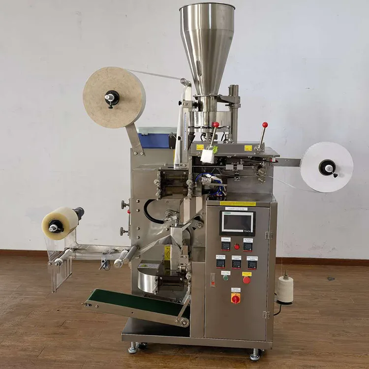 small tea sachet packing machine tea bag making machine with inner and outer bag